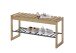 Garderoben-Set >Bantry< (4-teilig) in Eiche / schwarz - 100x190x30 (BxHxT)