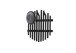 Garderoben-Set >Bantry< (4-teilig) in Eiche / schwarz - 100x190x30 (BxHxT)