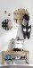 Garderoben-Set >BANTRY< (3-teilig) in Eiche / schwarz - 100x190x30 (BxHxT)