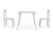 Kindersitzgruppe >Umea< (3-tlg) in weiss - Tisch 50x43,5x50cm / Stühle 26x51x28cm B/H/T