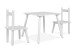 Kindersitzgruppe >Umea< (3-tlg) in weiss - Tisch 50x43,5x50cm / Stühle 26x51x28cm B/H/T