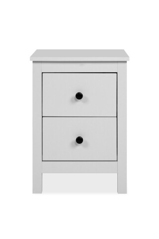 Nachtkommode >Karlstad< in weiß, Holzwerkstoff - 39x54x30cm (BxHxT)