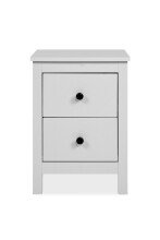 Nachtkommode >Karlstad< in weiß, Holzwerkstoff - 39x54x30cm (BxHxT)