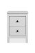 Nachtkommode >Karlstad< in weiß, Holzwerkstoff - 39x54x30cm (BxHxT)
