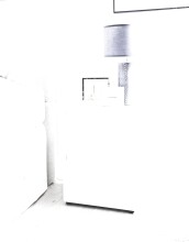 Nachtkommode >Lulea< in weiß glänzend, Holzwerkstoff - 36x49x29cm (BxHxT)