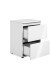 Nachtkommode >Lulea< in weiß glänzend, Holzwerkstoff - 36x49x29cm (BxHxT)