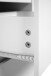 Nachtkommode >Lulea< in weiß glänzend, Holzwerkstoff - 36x49x29cm (BxHxT)