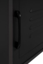 Nachtkommode >Porto< in dunkelgrau, Holzwerkstoff, Metall - 38,5x54x29cm (BxHxT)