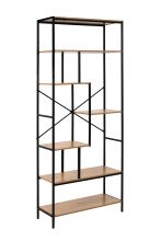 Regal >Trelleborg< in Dekor Artisan Oak / schwarz - 75x180,5x30 (BxHxT)