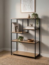 Regal >Trelleborg< in Dekor Artisan Oak / schwarz -...