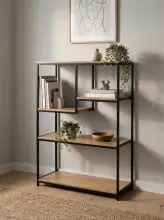 Regal >Trelleborg< in Dekor Artisan Oak / schwarz -...