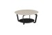 Couchtisch >David< in Travertin, schwarz, Keramik, Metall, MDF - 40x90cm (HxD)