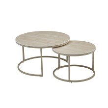 Satztisch >Gino< (2er-Set) in Travertin, kaschmir -...