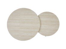 Satztisch >Gino< (2er-Set) in Travertin, kaschmir - 42x80 (HxD)