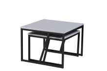 Couchtisch >Lola 2< (2-tlg) in grau, schwarz, MDF,...