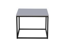 Beistelltisch >Samy 2< in grau, schwarz, MDF, Metall - 60x46x60cm (BxHxT)
