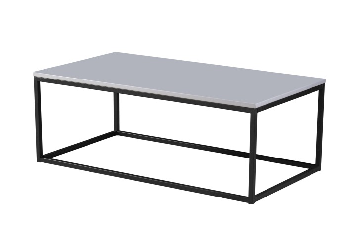 Couchtisch >Thor 2< in grau, schwarz, MDF, Metall - 110x40x60cm (BxHxT)