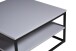 Couchtisch >Tilda 2< in grau, schwarz, MDF, Metall - 75x40x75cm (BxHxT)