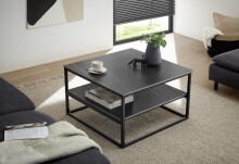 Couchtisch >Tilda 3< in schwarz, Keramik, Metall - 75x45x75cm (BxHxT)