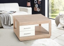 Couchtisch >Festival< in Sonoma Dekor, weiß - 80x46x80cm (BxHxT)