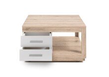 Couchtisch >Festival< in Sonoma Dekor, weiß - 80x46x80cm (BxHxT)