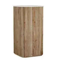 Barschrank >Winston< in weiß, Akazie, Marmor,...