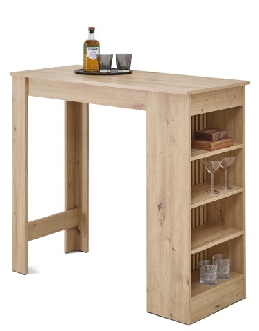 Bartisch >Mojito< in Artisan Eiche Dekor, schwarz - 115x103x50cm (BxHxT)