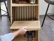Bartisch >Mojito< in Artisan Eiche Dekor, schwarz - 115x103x50cm (BxHxT)