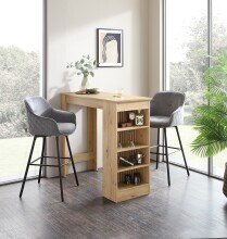 Bartisch >Mojito< in Artisan Eiche Dekor, schwarz -...