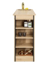 Bartisch >Mojito< in Artisan Eiche Dekor, schwarz - 115x103x50cm (BxHxT)