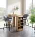 Bartisch >Mojito< in Artisan Eiche Dekor, schwarz - 115x103x50cm (BxHxT)