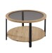 Couchtisch >Lars< in Artisan Eiche Dekor, schwarz - 45x80 (HxD)
