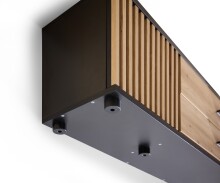 Lowboard >Filipo< in Artisan Eiche Dekor,schwarz - 160x32x31cm (BxHxT)