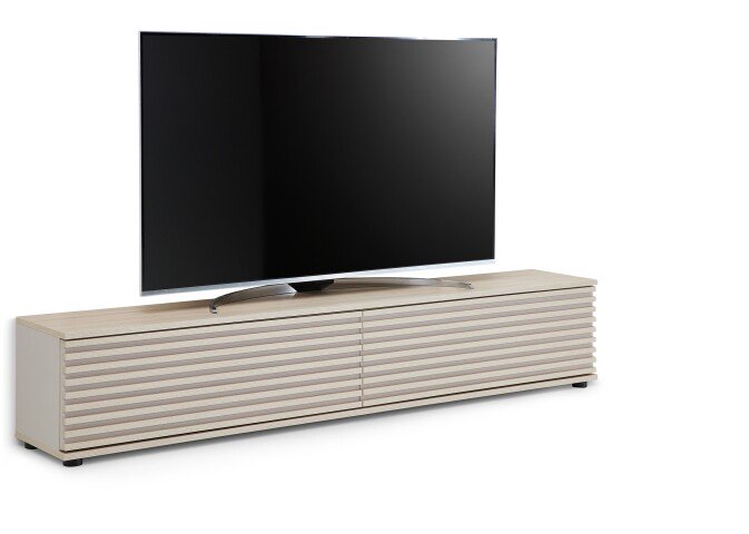 Lowboard >Lumero< in Artisan Eiche Dekor, schwarz - 180x32x31cm (BxHxT)