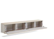 Lowboard >Lumero< in Artisan Eiche Dekor, schwarz - 180x32x31cm (BxHxT)