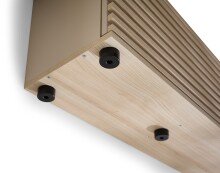 Lowboard >Lumero< in Artisan Eiche Dekor, schwarz - 180x32x31cm (BxHxT)