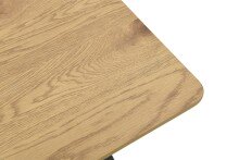 Esstisch >Fiete< in Eiche Dekor, schwarz, MDF, Metall - 80x75x80cm (BxHxT)