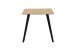 Esstisch >Fiete< in Eiche Dekor, schwarz, MDF, Metall - 80x75x80cm (BxHxT)