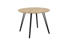 Esstisch >Floris< in Eiche Dekor, schwarz, MDF,...