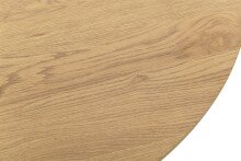 Esstisch >Floris< in Eiche Dekor, schwarz, MDF, Metall - 75x100cm (HxD)