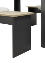 Essgruppe >Maria< (3-tlg.) in Artisan Eiche Dekor, anthrazit - 120x75x80 (BxHxT)