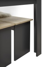 Essgruppe >Maria< (3-tlg.) in Artisan Eiche Dekor, anthrazit - 120x75x80 (BxHxT)