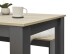 Essgruppe >Maria< (3-tlg.) in Artisan Eiche Dekor, anthrazit - 120x75x80 (BxHxT)