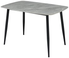 Esstisch >Owen< in Steinoptik, schwarz, Keramik, Metall - 120x77x80cm (BxHxT)