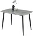 Esstisch >Owen< in Steinoptik, schwarz, Keramik, Metall - 120x77x80cm (BxHxT)