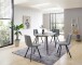 Esstisch >Owen< in Steinoptik, schwarz, Keramik, Metall - 120x77x80cm (BxHxT)