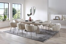 Esstisch >Kelso< (ausziehbar) in Travertin - Optik, beige - 200/280x76x100 (BxHxT)