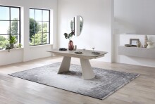 Esstisch >Kelso< (ausziehbar) in Travertin - Optik, beige - 200/280x76x100 (BxHxT)