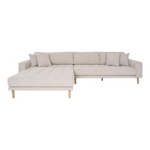 Ecksofa >Lido< in beige melange, Polyester -...