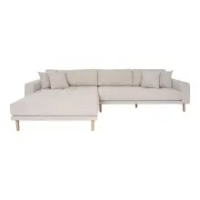 Ecksofa >Lido< in beige melange, Polyester -...